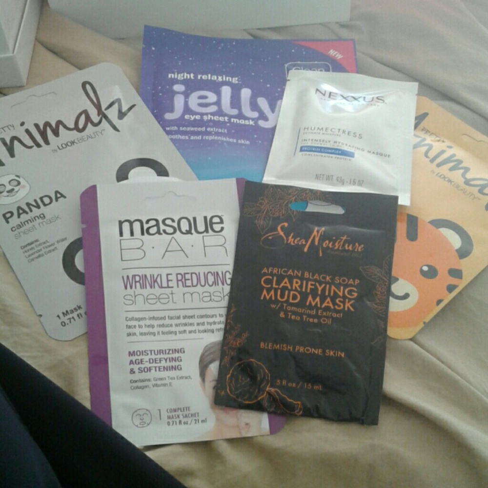 5 face masks and 1 hair mask